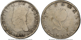 Cundinamarca. Republic 8 Reales 1821 Ba-JF Fine Details (Cleaned) NGC, Bogota mint, KM-C6. HID09801242017 © 2024 Heritage Auctions | All Rights Reserv...