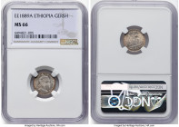 Menelik II Gersh (1/20 Birr) EE 1889 (1897)-A MS66 NGC, Paris mint, KM12. HID09801242017 © 2024 Heritage Auctions | All Rights Reserved www.HA.com/Tex...