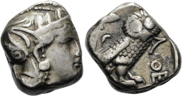 ATTIKA. ATHEN Tetradrachme ø 24mm (17.07g). 286/5 - 280/67 v. Chr. Vs.: Kopf der Athena mit attischem Helm n. r. Rs.: ΑΘΕ, Eule n. r., dahinter Oliven...