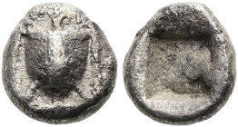 ÄGÄISCHE INSELN?. Obol ø 9mm (0.95g). 6. - 5. Jh. v. Chr. Vs.: Schildkröte im Perlquadrat. Rs.: Unregelmäßiges Incusum. RRR! Offenbar unpubliziert! Fe...