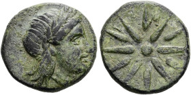 MYSIEN. GAMBRION ø 16mm (3.76g). 2. Hälfte 4. Jh. v. Chr. Vs.. Kopf des Apollon mit Lorbeerkranz n. r. Rs.: Γ-Α-Μ, zwölfstrahliger Stern mit zentralem...