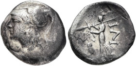 TROAS. ILION Hemidrachme ø 15mm (2.23g). 228 - 190 v. Chr. Vs.: Kopf der Athena mit pseudo-korinthischem Helm n. l. Rs.: ΙΛΙ, Athena Ilias mit bänderg...