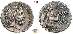 ANTONIA - Q. Antonius Balbus (83-82 a.C.) Denario. B. 1 Syd. 742 Cr. 364/1 A.V. 88 4,08 g 18,1 mm Ag D/ Testa di Giove R/ La Vittoria su quadriga; sot...