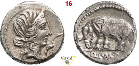 CAECILIA - Q. Caecilius Metellus Pius Imperator (81 a.C.) Denario. B. 43 Syd. 750 Cr. 374/1 A.V. 123 3,94 g 16,9 mm Ag D/ Testa della Pietà; davanti u...