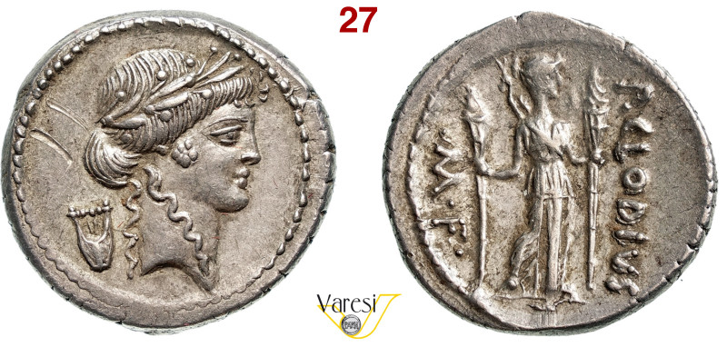 CLAUDIA - P. Clodius M.f. Turrinus (41 a.C.) Denario. B. 15 Syd. 1117 Cr. 494/23...