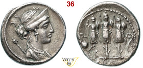 CORNELIA - Faustus Cornelius Sulla (56 a.C.) Denario. B. 63 Syd. 884 Cr. 426/3 A.V. 243 3,67 g 19 mm Ag D/ Busto di Venere con scettro sulla spalla R/...