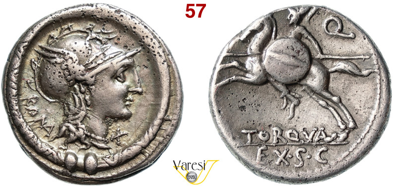 MANLIA - L. Manlius Torquatus (113-112 a.C.) Denario. B. 2 Syd. 545 Cr. 295/1 A....