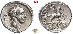 MARCIA - L. Marcius Philippus (56 a.C.) Denario. B. 28 Syd. 919 Cr. 425/1 A.V. 394 4,05 g 18,5 mm Ag D/ Testa del re Anco Marzio; dietro il lituus R/ ...