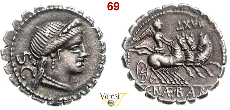 NAEVIA - C. Naevius Balbus (79 a.C.) Denario. B. 6 Syd. 769 Cr. 382/1 A.V. 427 4...