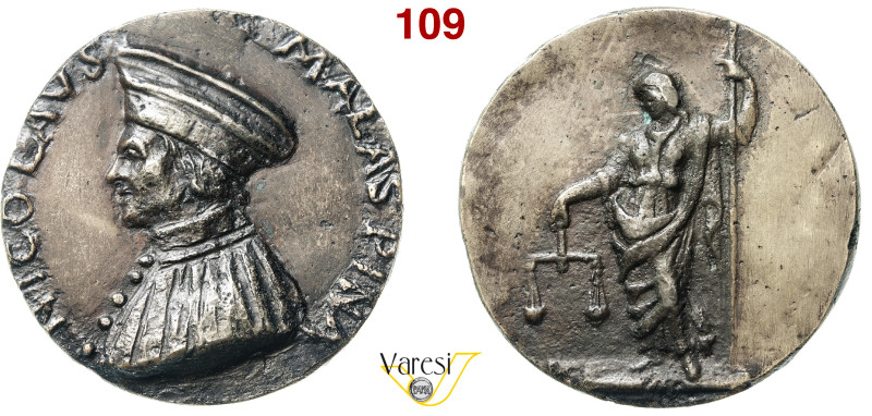 NICOLO' MALASPINA Medaglia s.d. Opus - D/ Busto del Malaspina a s., con berretto...