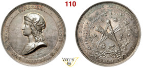 RAFFAELLO SANZIO (1483-1520) Medaglia (1840) per merito artistico Opus Giuseppe Cervara Ag 104,3 g 61 mm R • Bella patina di monetiere; due lievi colp...