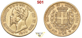 VITTORIO EMANUELE II, Re di Sardegna (1849-1861) 10 Lire 1850, Torino MIR 1056b Pagani 361 Au 3,18 g 18 mm RR MB/BB