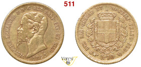 VITTORIO EMANUELE II, Re di Sardegna (1849-1861) 10 Lire 1853, Torino MIR 1056c Pagani 363 Au 3,22 g circa 18 mm RRR • Sigillata q.BB/BB da Raffaele N...