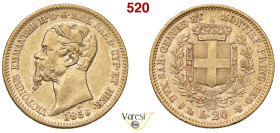 VITTORIO EMANUELE II, Re di Sardegna (1849-1861) 20 Lire 1856, Genova MIR 1055n Pagani 348 Au 6,42 g 21 mm BB+