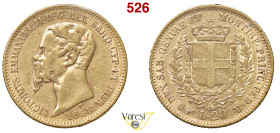 VITTORIO EMANUELE II, Re di Sardegna (1849-1861) 20 Lire 1858, Torino MIR 1055s Pagani 353 Au 6,45 g circa 21 mm RR • Sigillata BB/SPL da Emilio Tever...