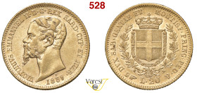 VITTORIO EMANUELE II, Re di Sardegna (1849-1861) 20 Lire 1859, Torino MIR 1055u Pagani 355 Au 6,45 g 21 mm SPL