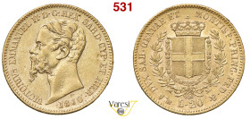 VITTORIO EMANUELE II, Re di Sardegna (1849-1861) 20 Lire 1860, Genova MIR 1055v Pagani 356 Au 6,43 g 21 mm BB÷SPL