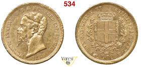 VITTORIO EMANUELE II, Re di Sardegna (1849-1861) 10 Lire 1860, Torino MIR 1056j Pagani 369 Au 3,22 g circa 18 mm RR • Sigillata q.SPL/SPL, difetto di ...