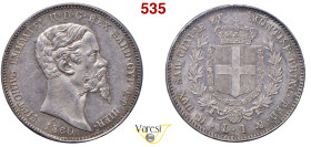 VITTORIO EMANUELE II, Re di Sardegna (1849-1861) Lira 1860, Milano MIR 1059p Pagani 416 Ag 5 g circa 23 mm • Sigillata FDC da Emilio Tevere; bella pat...