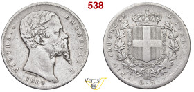 VITTORIO EMANUELE II, Re Eletto (1859-1861) 5 Lire 1859, Bologna MIR 1063a Pagani 432 Ag 24,62 g 37 mm RRR • Ex InAsta 74/4636 MB