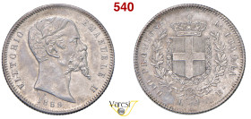 VITTORIO EMANUELE II, Re Eletto (1859-1861) Lira 1859, Bologna MIR 1066a Pagani 438 Ag 5 g circa 23 mm RR • Sigillata q.FDC da Raffaele Negrini