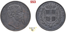 VITTORIO EMANUELE II, Re d'Italia (1861-1878) 5 Lire 1861, Firenze MIR 1081a Pagani 481 Ag 24,95 g 37 mm RR • Patina intensa BB+