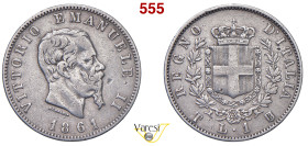 VITTORIO EMANUELE II, Re d'Italia (1861-1878) Lira 1861, Torino MIR 1085b Pagani 511 Ag 4,95 g 23 mm RRR • Ex Nomisma 59/1775; colpetto nel campo al D...