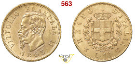 VITTORIO EMANUELE II, Re d'Italia (1861-1878) 10 Lire 1863, Torino MIR 1079b Pagani 477 Au 3,22 g 18,5 mm SPL