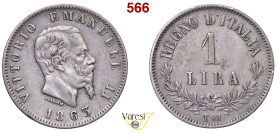 VITTORIO EMANUELE II, Re d'Italia (1861-1878) Lira 1863 "valore", Torino MIR 1086b Pagani 517 Ag 4,92 g 23 mm RRR • Ex Nomisma 59/1779 BB+