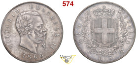 VITTORIO EMANUELE II, Re d'Italia (1861-1878) 5 Lire 1866, Napoli MIR 1082g Pagani 488 Ag 25 g circa 37 mm RRRR • Sigillata SPL da Angelo Bazzoni