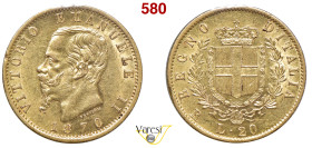 VITTORIO EMANUELE II, Re d'Italia (1861-1878) 20 Lire 1870, Roma MIR 1078k Pagani 464 Au 6,45 g circa 21 mm RRR • Sigillata q.SPL/SPL da Raffaele Negr...
