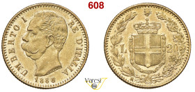 UMBERTO I (1878-1900) 20 Lire 1888, Roma MIR 1098m Pagani 583 Au 6,44 g 21 mm SPL