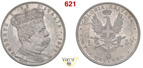 UMBERTO I - monetazione per l’Eritrea (1878-1900) 5 Lire o Tallero 1891, Roma MIR 1110a Pagani 630 Ag 28,05 g 40 mm R q.SPL/SPL