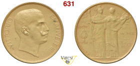 VITTORIO EMANUELE III (1900-1946) 20 Lire 1903 Progetto Johnson, Milano Pagani Prove 173 Luppino PPSJ26 Cu dorato 3,33 g 21 mm • Ex Collezione Vitalin...