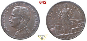 VITTORIO EMANUELE III (1900-1946) 5 Centesimi 1913 "Italia su prora", senza punto, Roma MIR 1163e Pagani 895a Cu 5 g circa 25 mm RR • Sigillata FDC da...