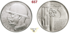 VITTORIO EMANUELE III (1900-1946) 20 Lire 1928 VI EF "Elmetto", Roma Pagani 680 Gig. 55 Mont. 76 Ag 20 g circa • Sigillata q.FDC da Emilio Tevere; mag...