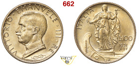 VITTORIO EMANUELE III (1900-1946) 100 Lire 1931 X "Italia su prora", Roma MIR 1118b Pagani 647 Au 8,80 g 23 mm • Minimi hairlines FDC