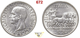 VITTORIO EMANUELE III (1900-1946) 20 Lire 1936 XIV "Impero o Quadriga lenta", Roma MIR 1130a Pagani 681 Ag 20 g circa 35 mm R • Sigillata q.FDC da Num...