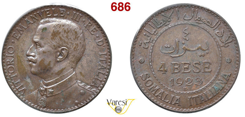 VITTORIO EMANUELE III - monetazione per la Somalia (1900-1946) 4 Bese 1923, Roma...