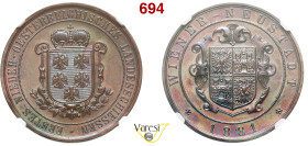 AUSTRIA - FRANCESCO GIUSEPPE I (1848-1916) Medaglia per il primo tiro a segno della bassa Austria (Vienna Neustadt) 1881 . Hauser 5110 Ae 34 mm • in s...