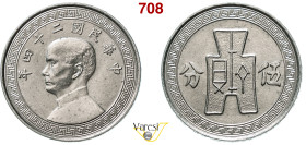 CINA - REPUBBLICA (1912-1949) 5 Cents Y. 24 (1935), Philadelphia KM. Pn. 140 Kahn 831 Ni 3,03 g 18 mm • In slab NGC MS64. Al contrario degli altri ten...