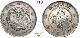 CINA - HUPEH - GUANG XU (1875-1908) 7 Mace 2 Candareens (Dollaro) (1895-1907) Guangxu, Wuchang KM. 127.1 L&M 182 Ag 26,56 g 39,5 mm • Pulita (cleaned)...