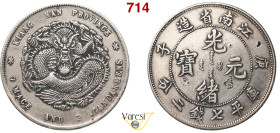 CINA - KIANGNAN - GUANG XU (1875-1908) 7 Mace 2 Candareens (Dollaro) (1900), Nanking KM. 145a L&M 229 Ag 26,68 g 39,5 mm • Alcune piccole contromarche...