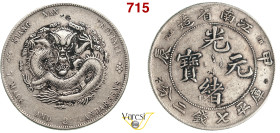 CINA - KIANGNAN - GUANG XU (1875-1908) 7 Mace 2 Candareens (Dollaro) (1904) variante con HAH CA al R/, Nanking KM. 145a L&M 257 Ag 26,68 g 39,5 mm • A...