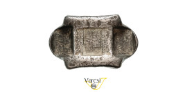 CINA - YUNNAN SANCHUO JIEDING - DINASTIA QING "Packsaddle" Sycee da 5 Tael s.d. (XIX-XX Sec.) . Ag 196,88 g 61,9x37,3 mm