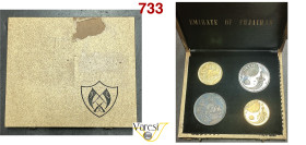 FUJAIRAH - 100 Riyals e 10 Riyals 1970, 100 Riyals e 10 Riyals 1971 Apollo XIII e Apollo 14. Au e Ag • In astuccio originale, rovinato sulla parte sup...