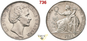 GERMANIA - Bayern - LUDWIG II (1864-1886) Siegestaler 1871 . J. 110 Ag 18,49 g 33,2 mm q.FDC