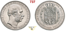 GERMANIA - Mecklenburg/Schwerein - FRIEDRICH FRANZ II (1842-1883) Vereinstaler 1867, A, Berlino Dav. 729 J. 59 Ag 18,50 g 33,1 mm • Leggeri hairlines ...