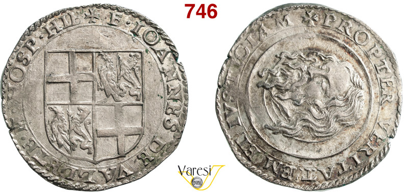 MALTA - JEAN PARISOT DE VALETTE (1557-1568) 4 Tarì , Fort St. Angelo (Birgu) D/ ...