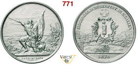 SVIZZERA - St. Gallen - 5 Franchi 1874 tiri federali. KM. xs12 Ag 24,97 g 37,3 mm SPL+